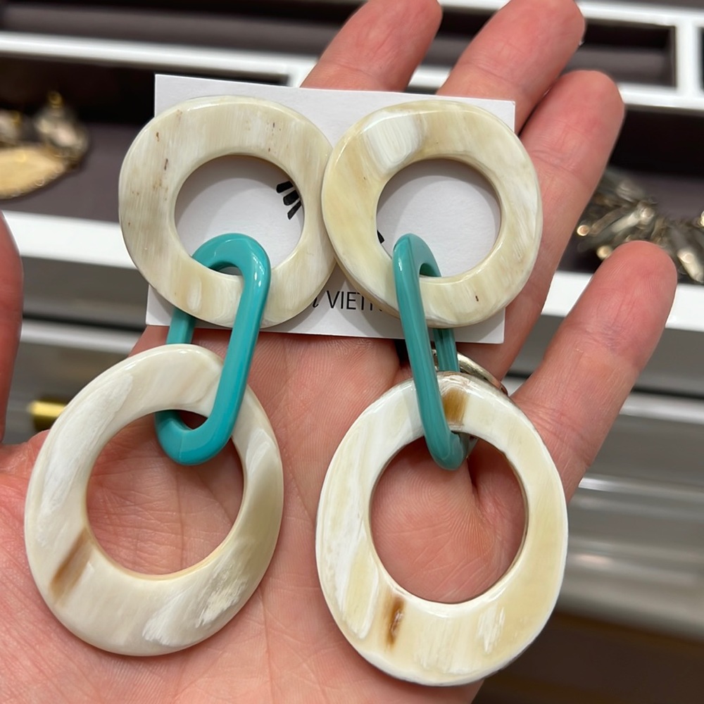 Bone marrow plastic earrings